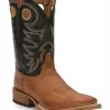 Justin Men's Caddo Bent Rail Western Boots - Broad Square Toe