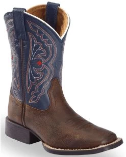 Ariat Boys' Royal Blue Quickdraw Western Boots - Square Toe