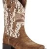 Ariat Boys' Patriot Western Boots - Broad Square Toe 