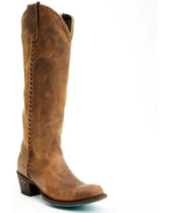 Lane Women's Plain Jane Brown Western Boots - Round Toe 