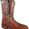 Smoky Mountain Men's Danville Ostrich Print Boots - Square Toe 