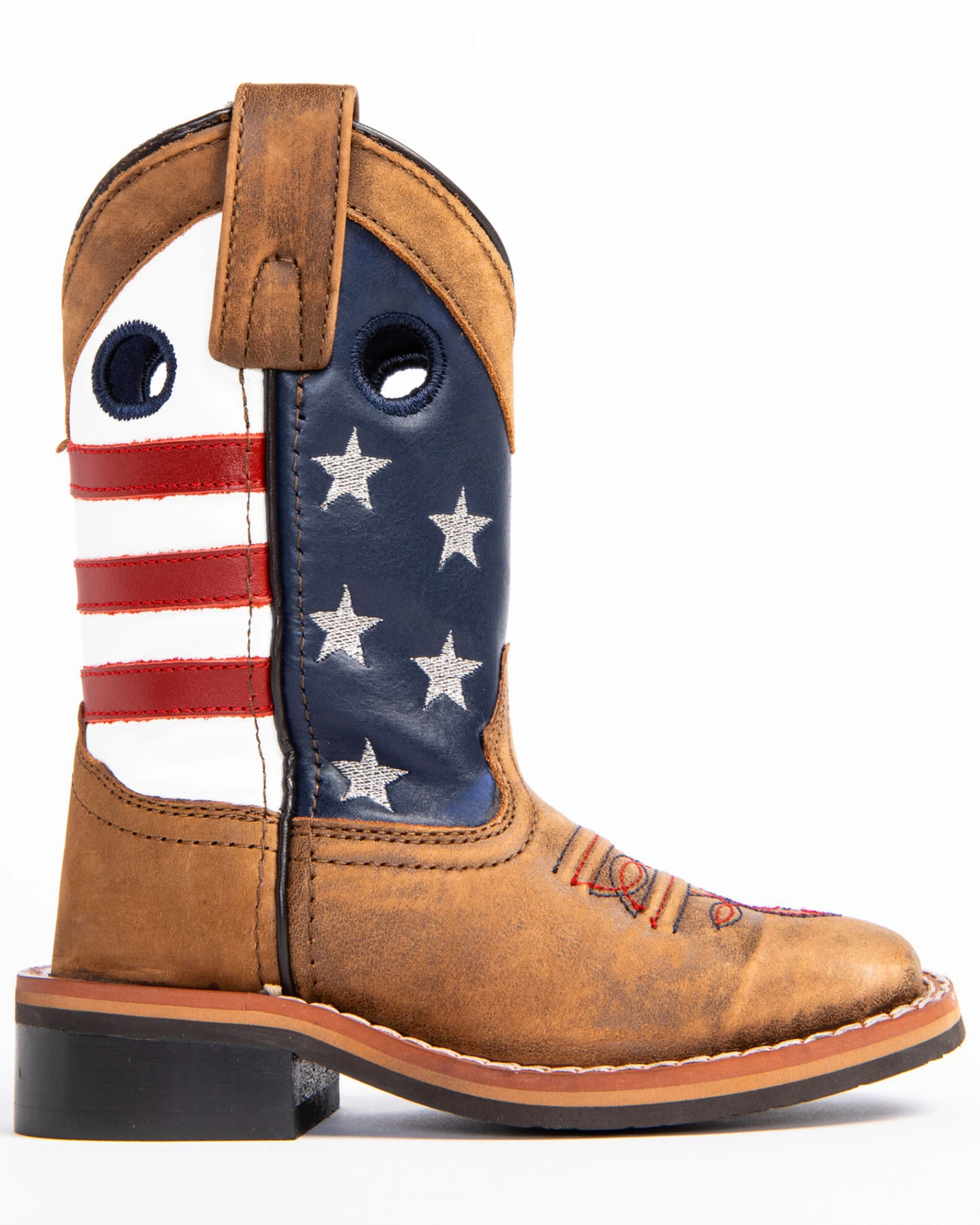Cody James Boys' USA Flag Western Boots - Broad Square Toe - Image 2