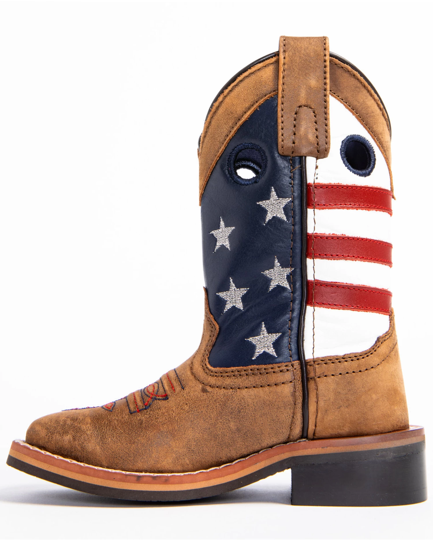 Cody James Boys' USA Flag Western Boots - Broad Square Toe - Image 3