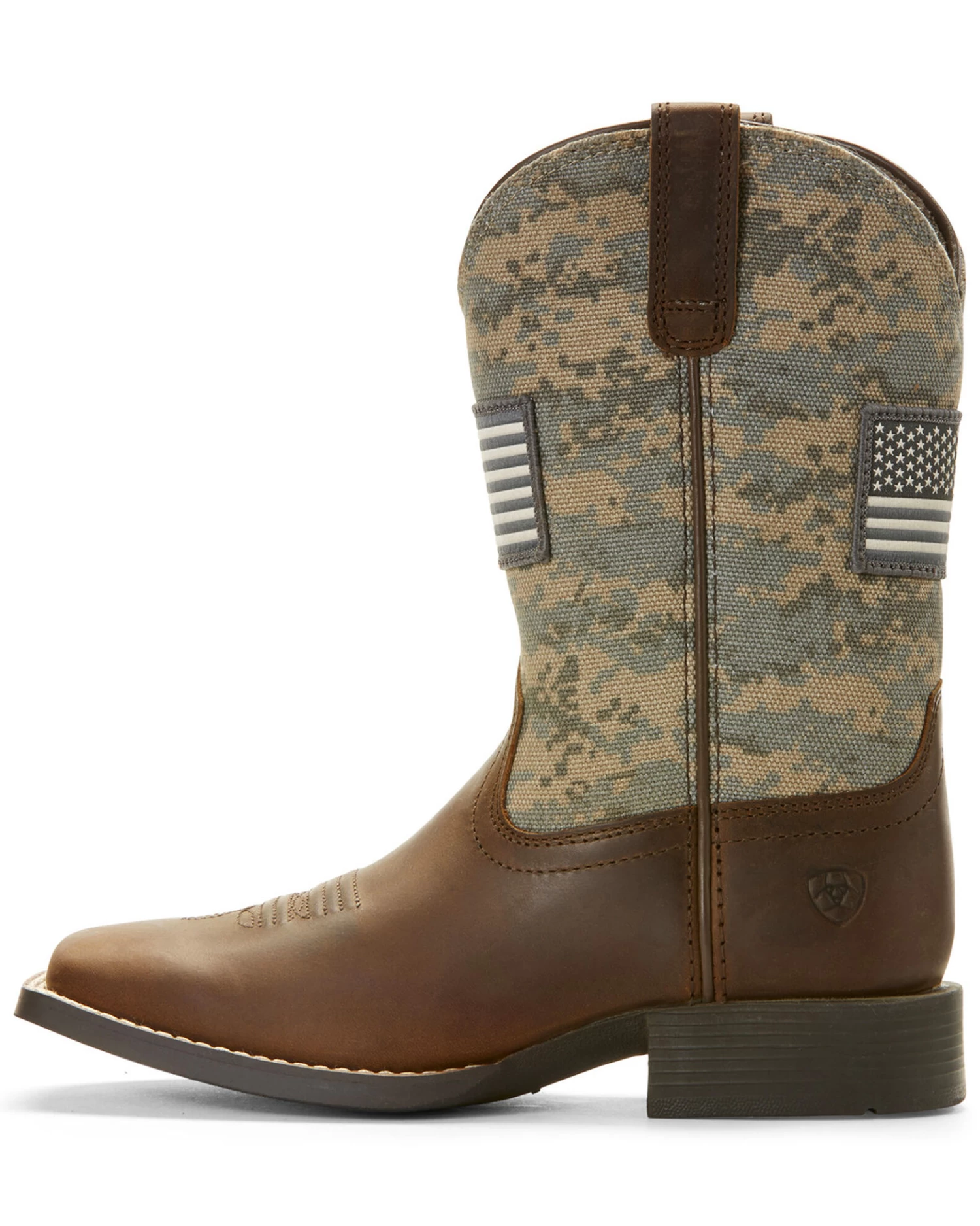 Ariat Boys' Patriot American Flag Western Boots - Broad Square Toe - Image 2