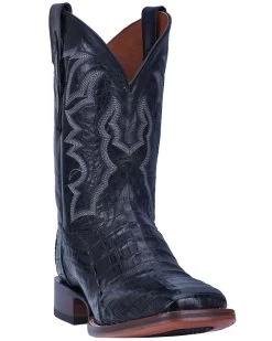 Dan Post Men's Kingsly Exotic Caiman Western Boots - Broad Square Toe