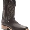 Double H Men's Dark Brown Elk Western Boots - Broad Square Toe