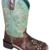 Smoky Mountain Little Girls' Wildflower Western Boots - Broad Square Toe