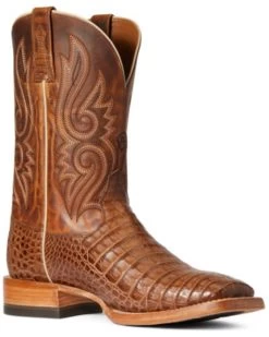 Ariat Men's Denton Exotic Caiman Belly Skin Western Boots - Broad Square Toe
