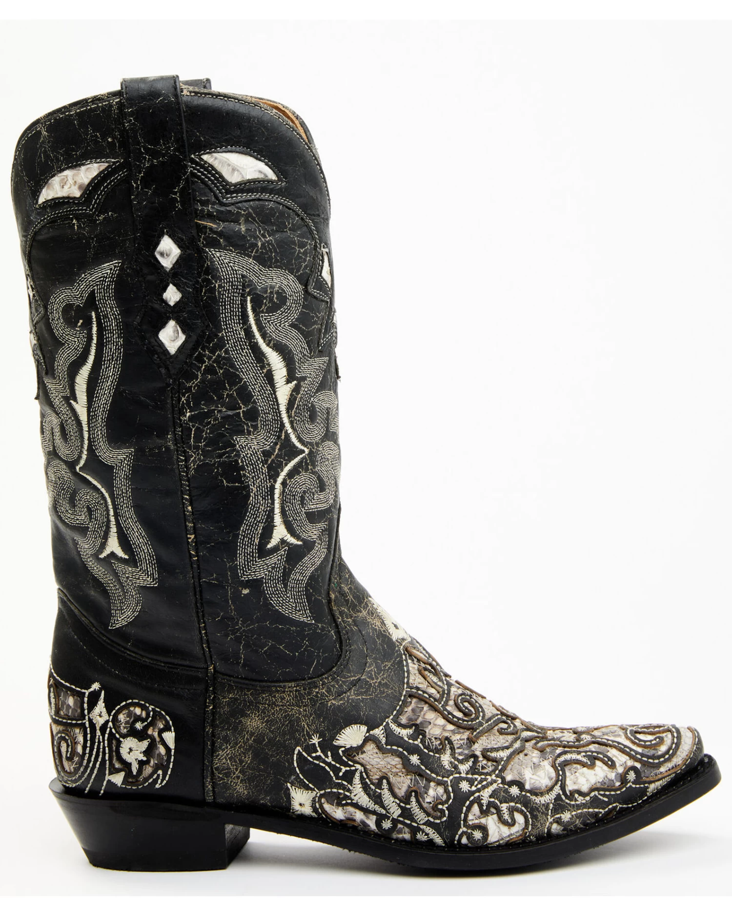 Corral Men's Exotic Python Skin Inlay Western Boots - Snip Toe - Image 2