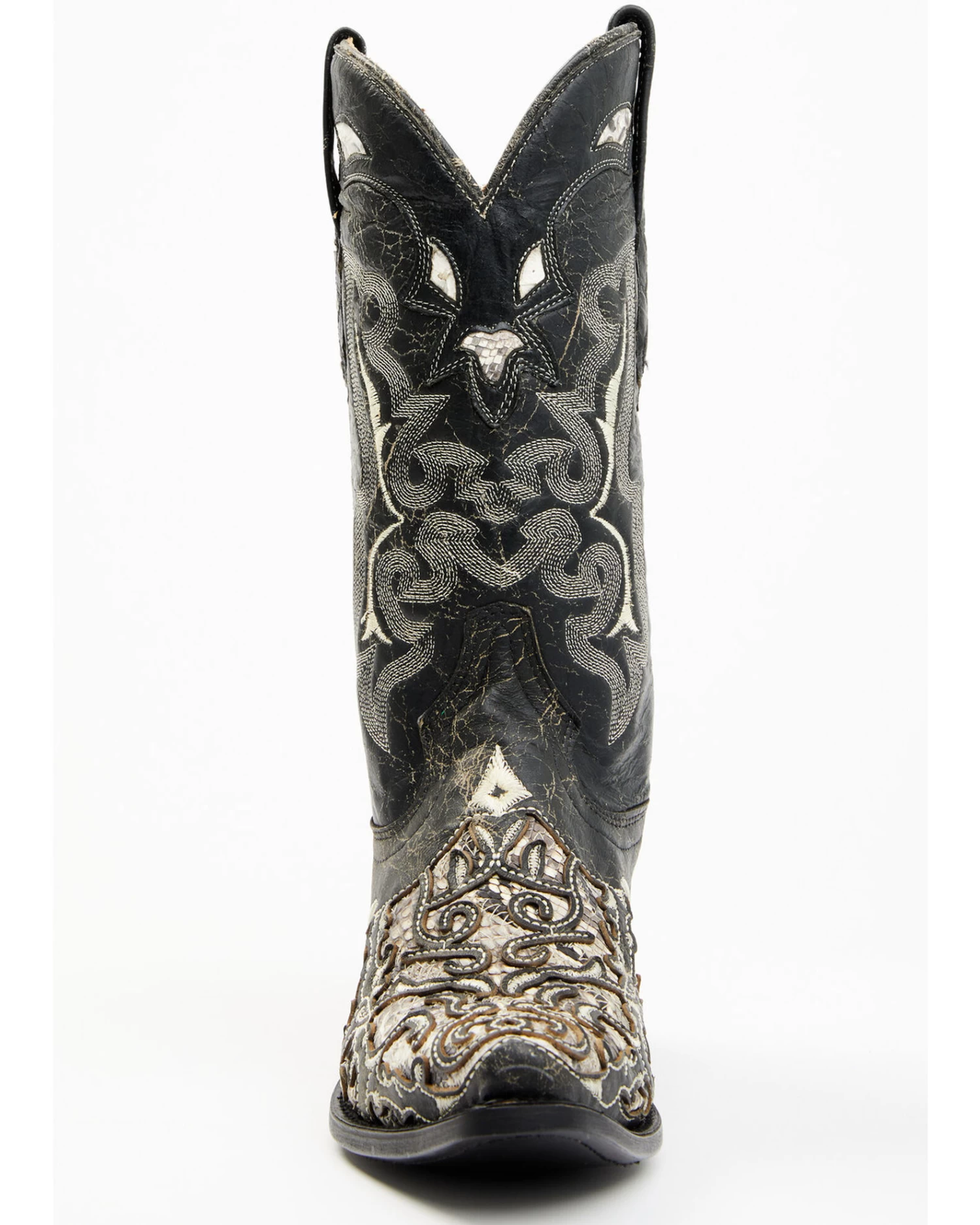 Corral Men's Exotic Python Skin Inlay Western Boots - Snip Toe - Image 4