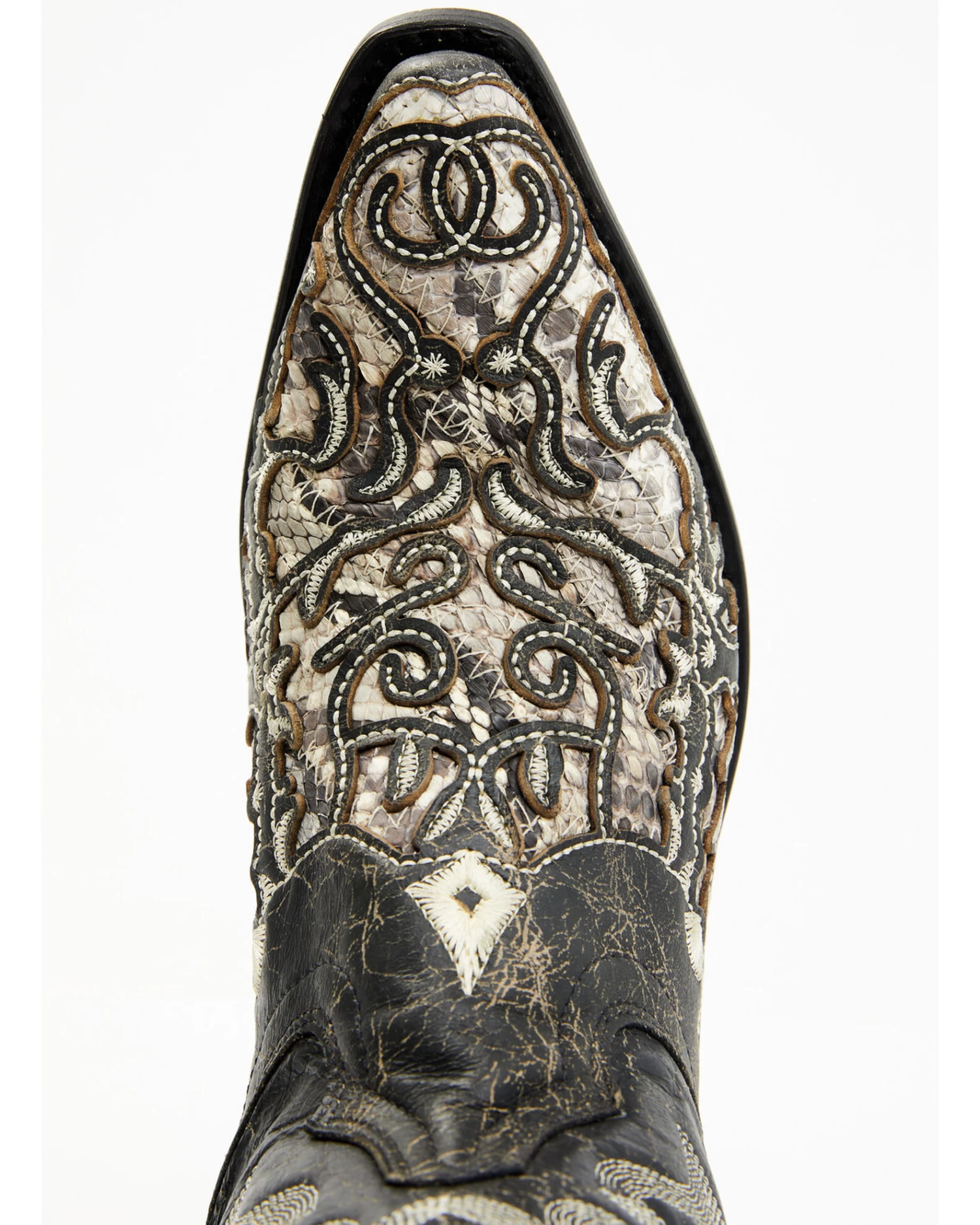 Corral Men's Exotic Python Skin Inlay Western Boots - Snip Toe - Image 6