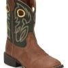 Justin Boys' Bowline Junior Western Boots - Broad Square Toe