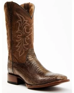Cody James Men's Cobra Brown Exotic Western Boots - Broad Square Toe 