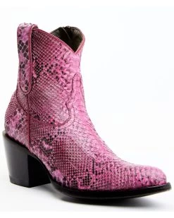 Idyllwind Women's Badass Exotic Python Western Booties - Medium Toe 