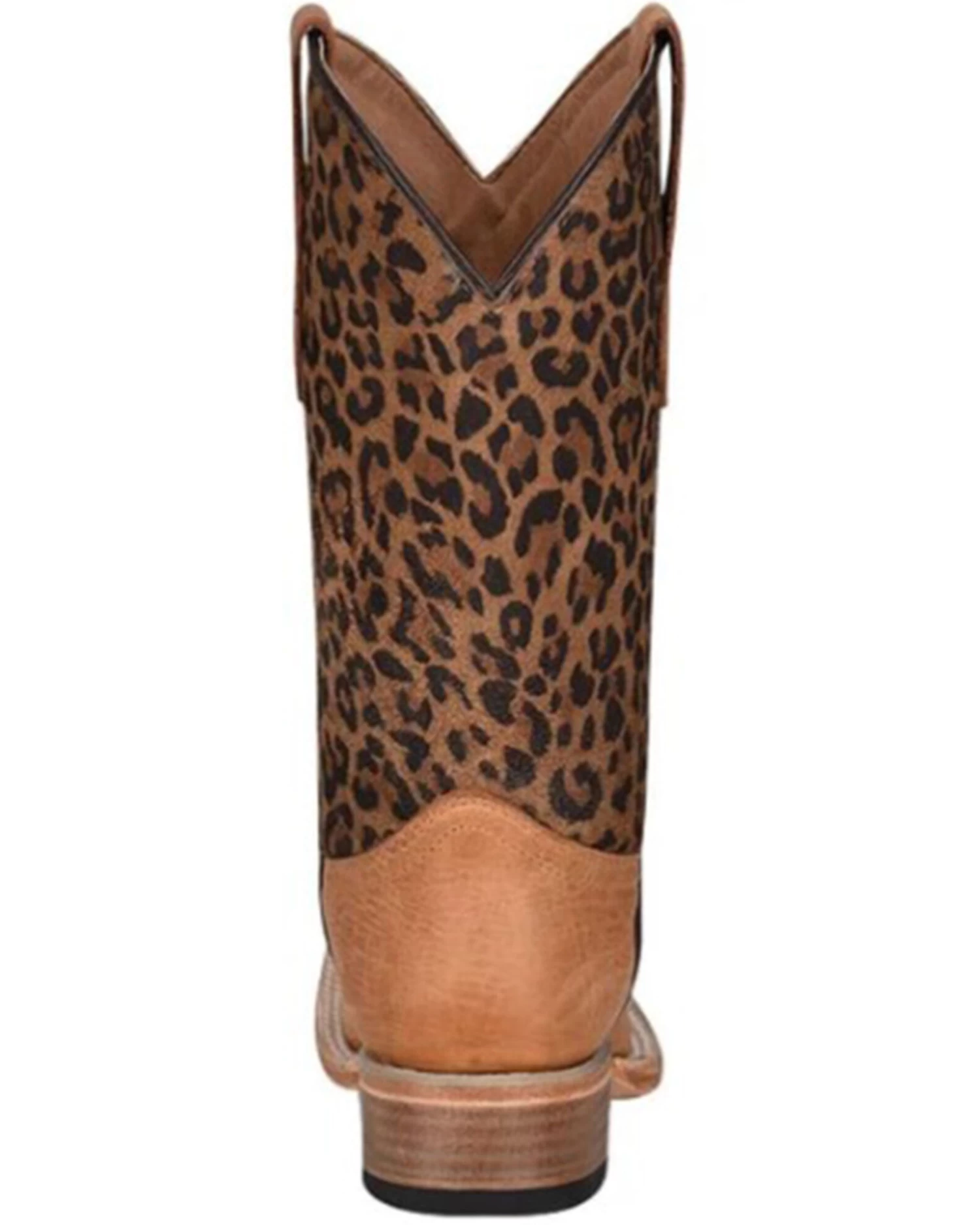 Circle G Girls' Leopard Print Western Boots - Square Toe - Image 4