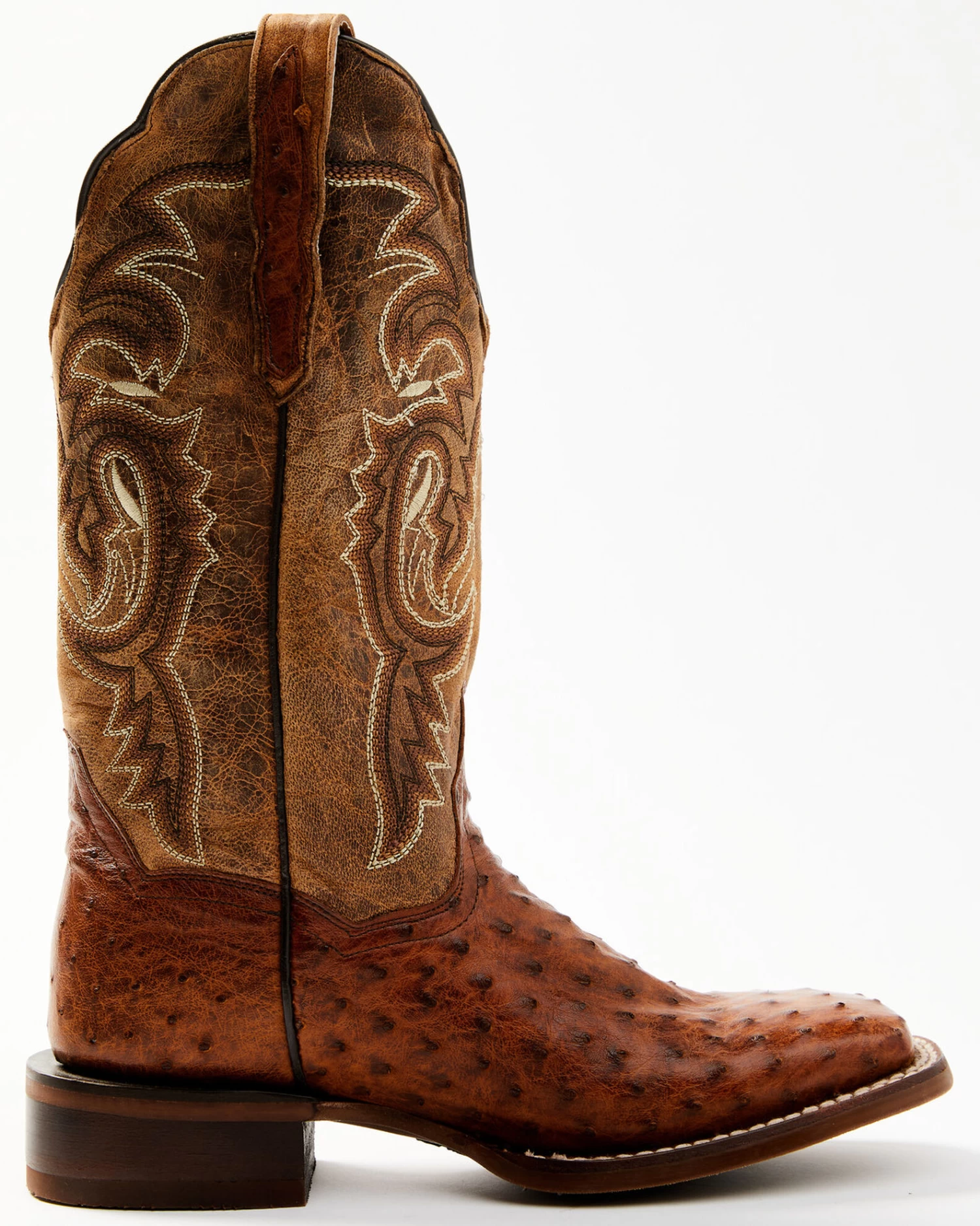 Dan Post Women's Exotic Full-Quill Ostrich Western Boots - Broad Square Toe - Image 2