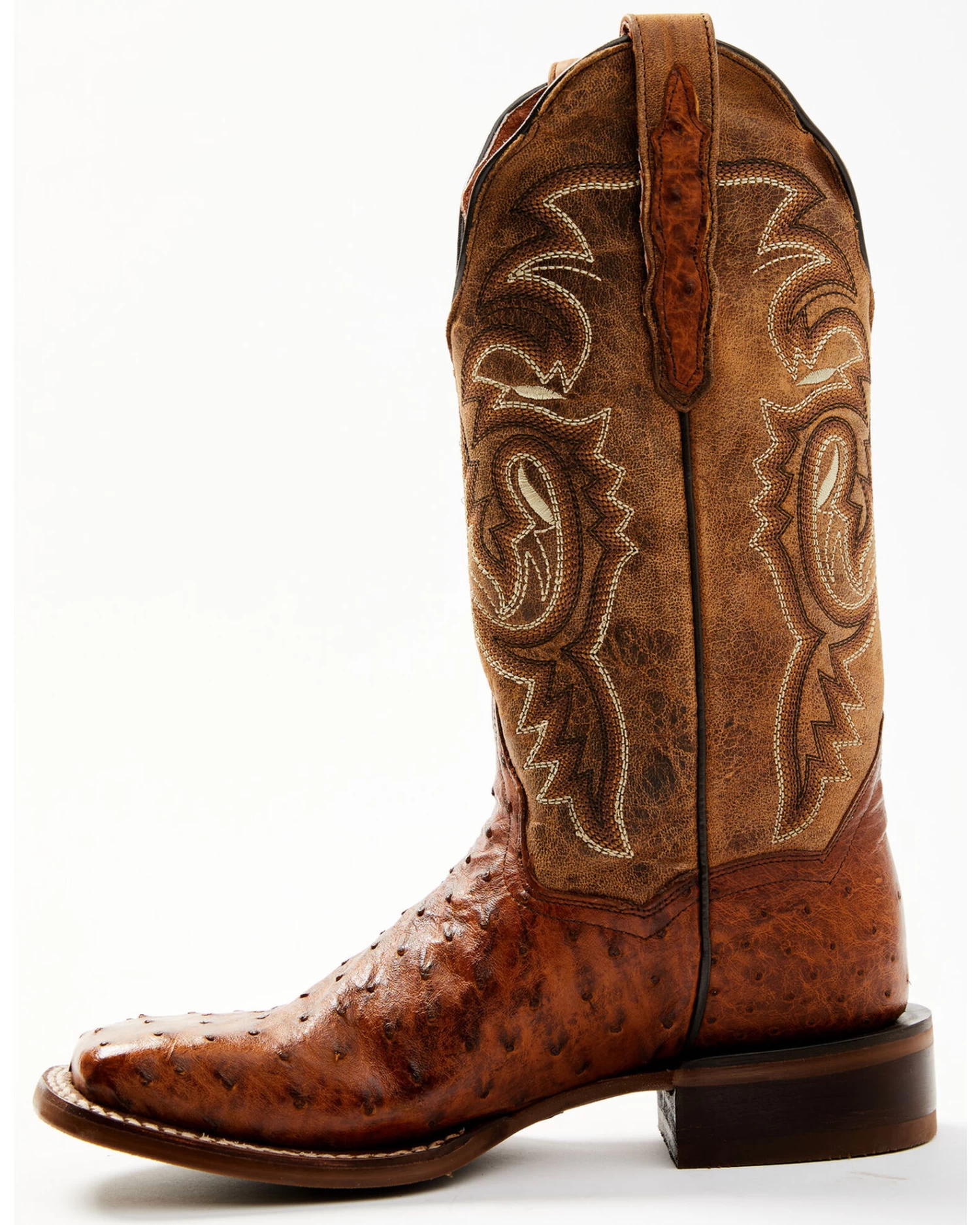 Dan Post Women's Exotic Full-Quill Ostrich Western Boots - Broad Square Toe - Image 3