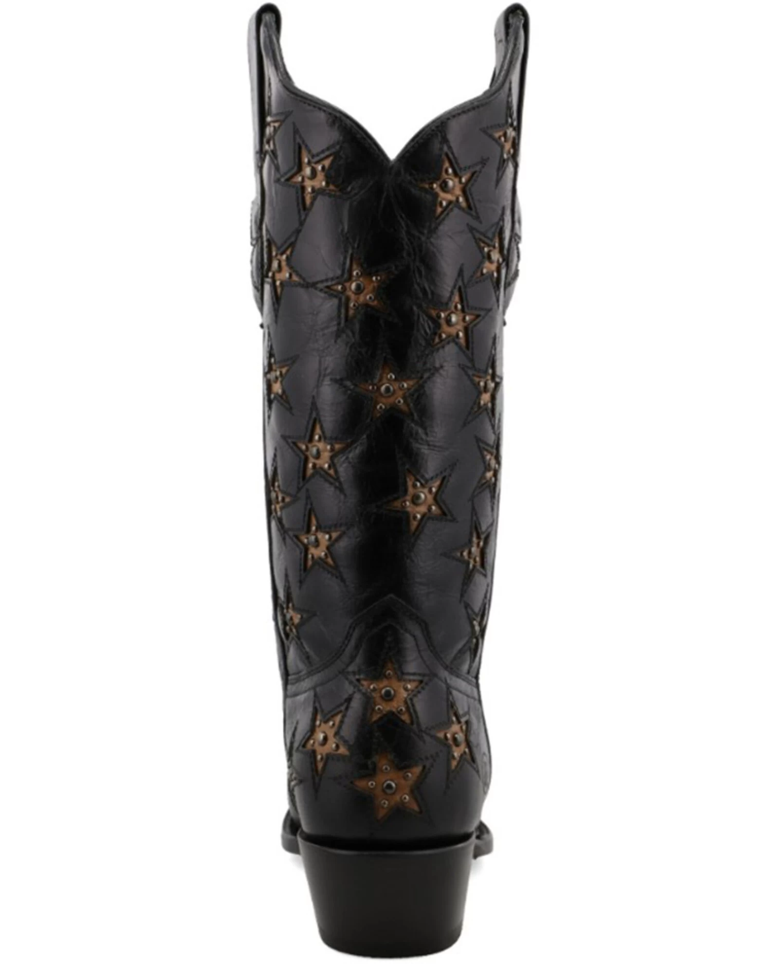 Black Star Women's Marfa Star Inlay Studded Leather Western Boot - Snip Toe - Image 5