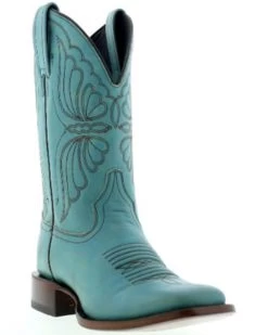 Caborca Silver By Liberty Black Women's Tessa Butterfly Embroidered Western Boots - Square Toe