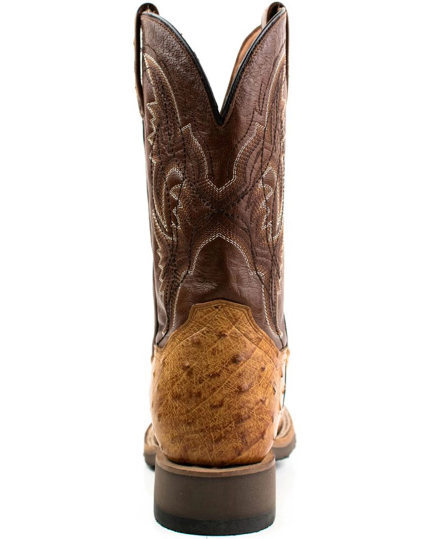 Dan Post Men's Saddle Hand Quill Ostrich Western Boots - Broad Square Toe - Image 5