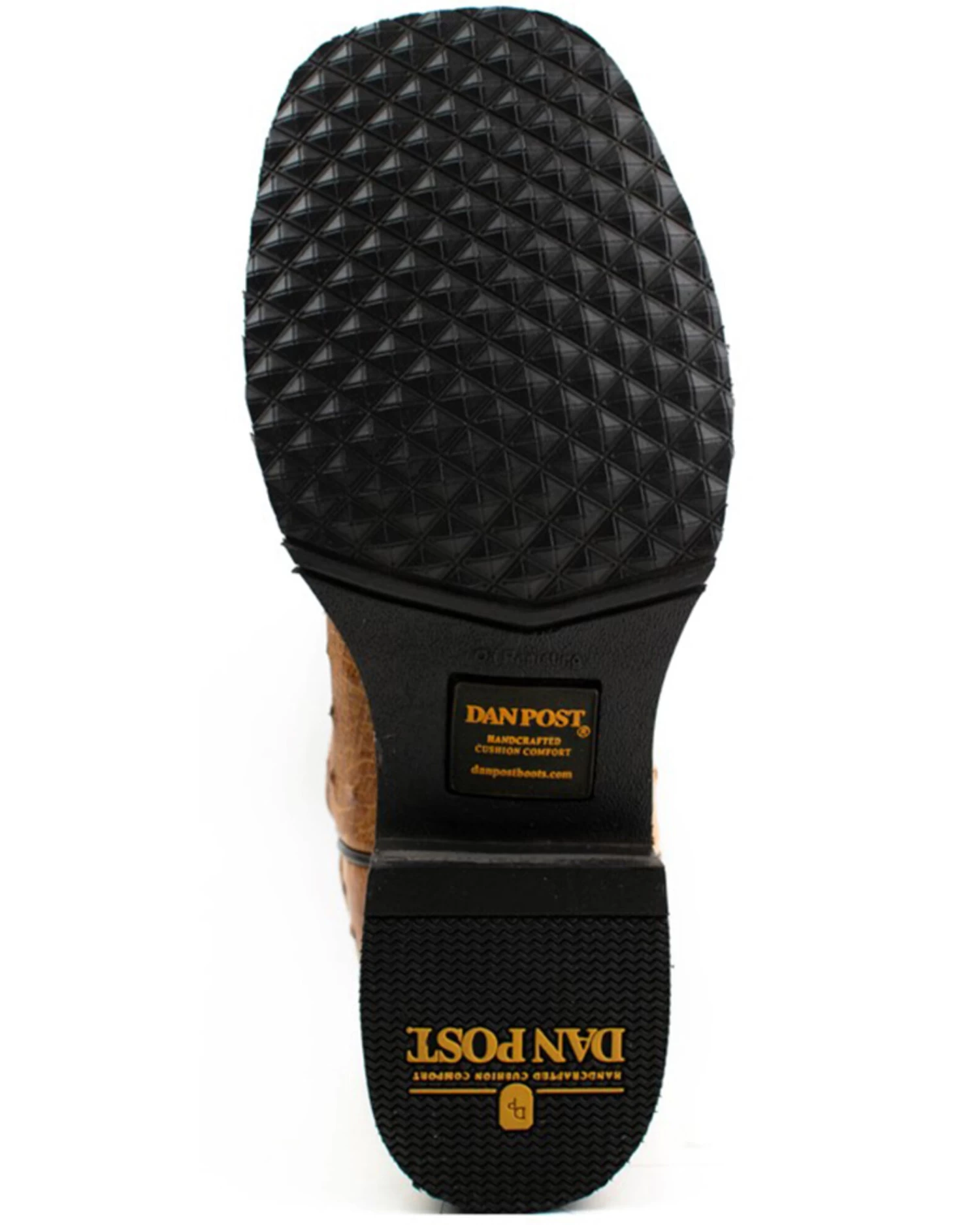 Dan Post Men's Saddle Hand Quill Ostrich Western Boots - Broad Square Toe - Image 7