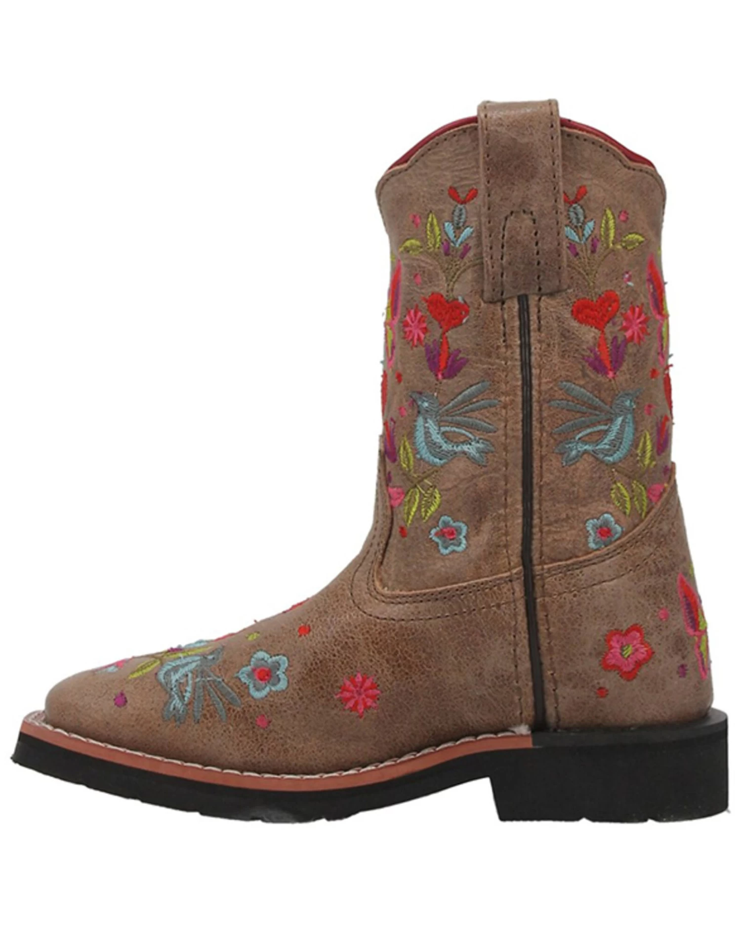 Dan Post Girls' Embroidered Western Boots - Broad Square Toe - Image 3