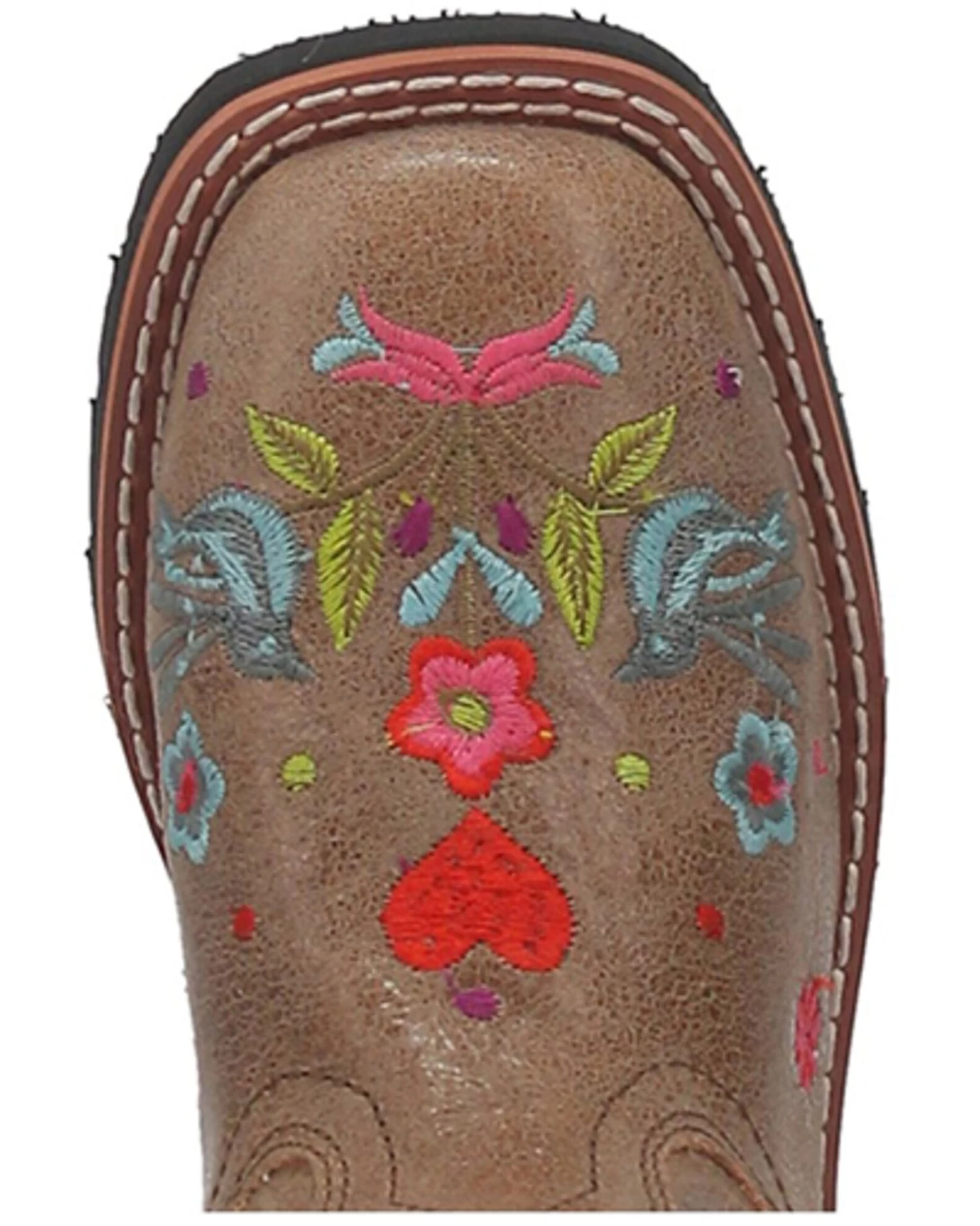 Dan Post Girls' Embroidered Western Boots - Broad Square Toe - Image 6