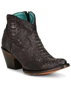 Corral Women's Exotic Full Python Booties - Snip Toe