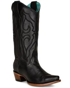 Corral Women's Matching Stitch Pattern & Inlay Western Boots - Snip Toe