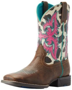Ariat Girls' Lonestar Rowdy Western Boots - Broad Square Toe