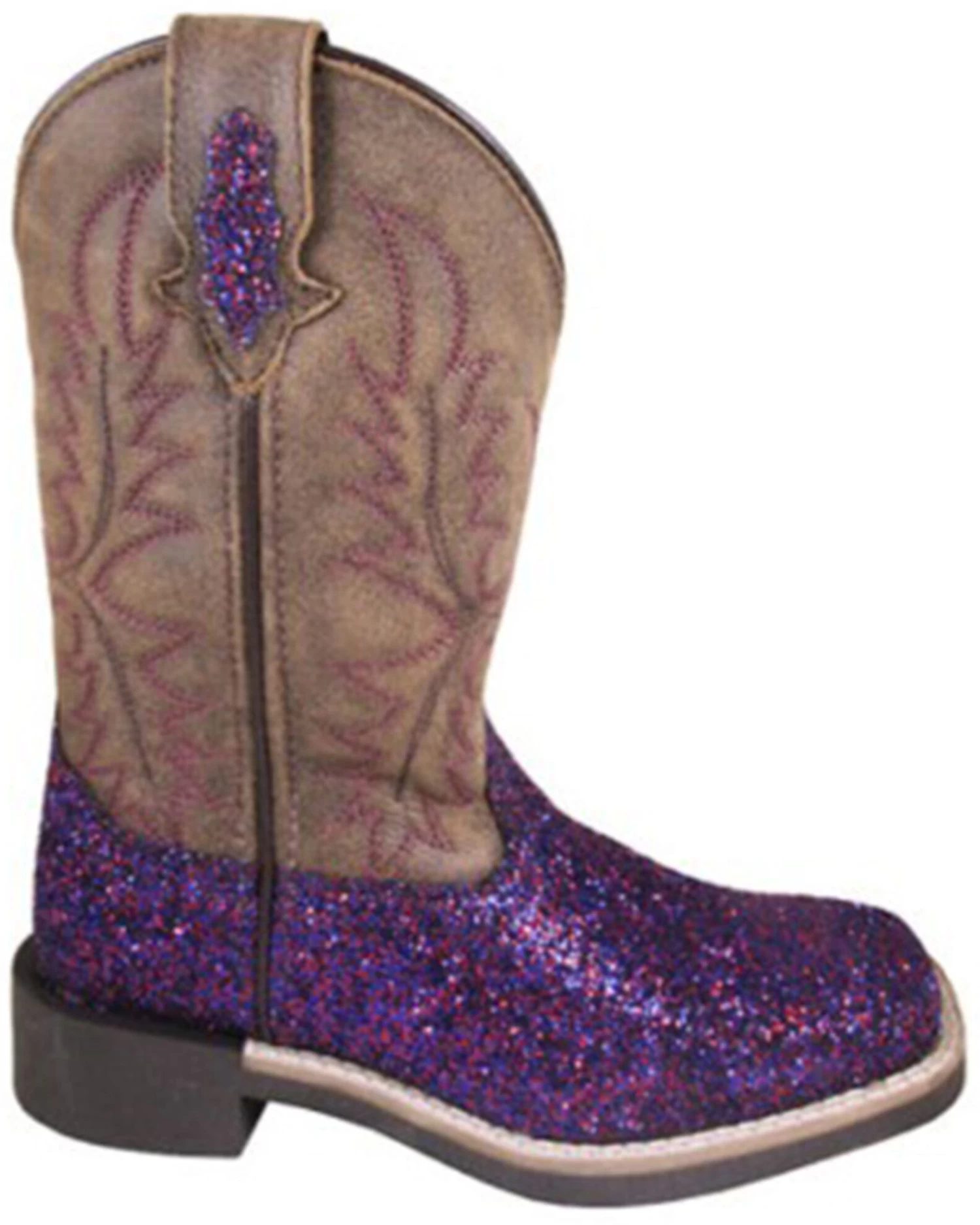 Smoky Mountain Toddler Girls' Ariel Glitter Western Boots - Broad Square Toe