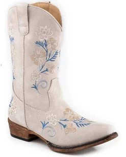 Roper Little Girls' Riley Floral Western Boots - Snip Toe